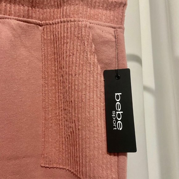 NWT bebe Fleece Jogger Pink L - Picture 4 of 10